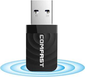 USB Wi-Fi Dongle,1300Mbps USB WiFi Adapter for Desktop PC Laptop, WiFi Dongle Dual Band 2.4GHz/5.8GHz Wireless WiFi USB for PC Desktop Laptop, Support Windows XP/7/8/8.1/10 Mac 10.9-10.14