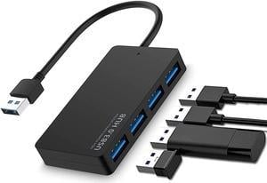 USB 3.0 Hub-USB Port Expander, Multi USB Port, Ultra Slim Portable Data Hub Applicable, for Keyboard & Mouse Printer USB Fan&Lamp Portable Storage Device, 4 Port USB3.0 Hub