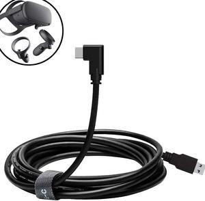 for Oculus Quest VR Link Cable, USB A to USB C Cable 16FT/5M, 90 Degree Angled High Speed Data Transfer & Fast Charging Cable Compatible for Oculus Quest and Gaming PC (16ft, 5M)