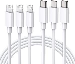 USB C to Lightning Cable MFi Certified - 3Pack 6FT / 2M iPhone 12 Fast Charger Cable Type C to Lightning Cable, Supports Power Delivery for iPhone 12 Pro 11 Max XS XR 8 Plus iPad Pro AirPods Pro