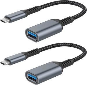 USB C to USB 3.0 Adapter [2 pack], USB-C to USB Adapter, USB Type-C to USB,Thunderbolt 3 to USB Adapter OTG Cable for Macbook Pro/Air 2020/2018,iPad Pro 2020,Galaxy S20 S20+,Google Pixel and More