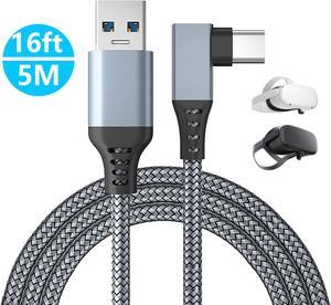 USB A to USB C Link Cable 16FT/5M Compatible for Oculus/Meta Quest 2, Fast Charging & High Speed Data Transfer USB C 3.2 Gen1 Cable for Oculus Quest Headset and Gaming PC (USB A to C, 5M)