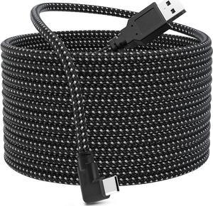 16ft / 5M Nylon Braided VR Link Cable for Oculus Quest 2 Quest 1 VR Headset, USB 3.0 USB A to USB C Type C 5Gbps High Speed Data Transfer Charging Cord Compatible for Oculus VR Headset, PC Game
