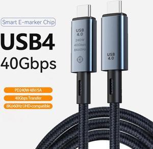 [3.3FT / 1M] USB 4 Thunderbolt 4 Cable, USB C,Type C to Type C,40Gbps, 240W Power Delivery, 8K 60Hz Display, Compatible with Thunderbolt 3, Ma-c-Book Pro, Intel CPU, TS4 Docking, SSD Storage and More