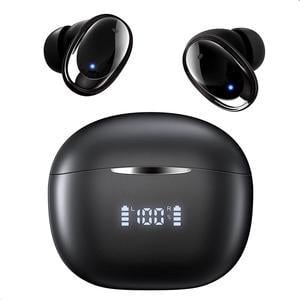 True Wireless Earbuds, Bluetooth 5.3 Headphones 48H Playback LED Power Display Earphones with Wireless Charging Case IPX7 Waterproof in-Ear Earbuds with Mic for TV Smart Phone Computer Laptop Sports