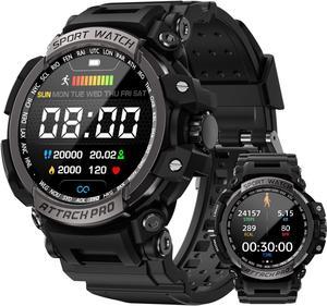 Sport Smart Watch - Outdoor Sports Military Smart Watches for Men Bluetooth Call (Answer/Make Calls), Waterproof Tactical Rugged Smartwatch, Fitness Tracker Watch for IOS Android Phones