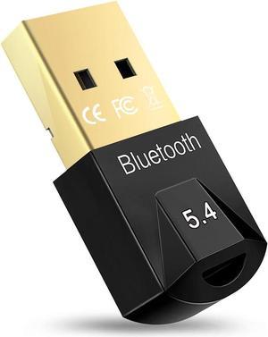 USB Bluetooth 5.4 Adapter for PC, Wireless USB Adapter, Bluetooth 5.4 Dongle Receiver, Realtek Chips, Stable Performance, Support Win 11/10/8.1/7, for Desktop, Laptop, Headset, Gamepad