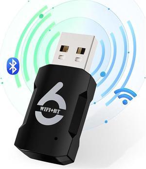 IHDAPP 2-in-1 USB WiFi Adapter - WiFi Bluetooth Adapter, 900Mbps 2.4/5GHZ Dual Band WiFi and Bluetooth Adapter for PC/Laptop/Desktop, Driver Free Wpa3, WiFi 6 USB Bluetooth 5.3 Adapter, Win 10/11