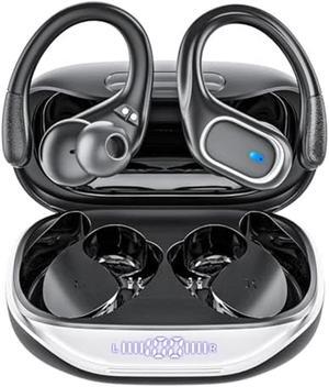 IHDAPP True Wireless Earbuds, Bluetooth Headphones 80Hrs Playtime Ear Buds IPX7 Waterproof Sports Earphones Wireless Charging Case Over-Ear Earhooks Sport Bluetooth Headset for fitness, workout..