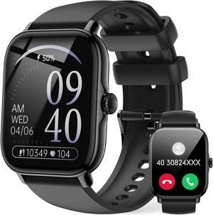 IHDAPP Smart Watch for Men Women - 1.85" Fitness Tracker Watch with Answer/Make Calls, Heart Rate Sleep Monitor, 111+ Sports, Step Counter, IP68 Waterproof Smartwatch Compatible with Android iOS Gifts