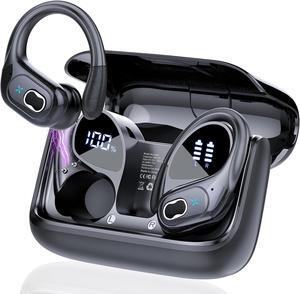 IHDAPP Wireless Earbuds 75hrs Bluetooth 5.4 Headphone Sport, Bluetooth Earbuds Stereo Deep Bass Over Ear Bud with Earhooks, ENC Noise Cancelling Mic, IPX7 Waterproof Earphone for Workout/Running