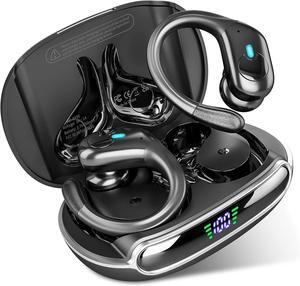IHDAPP True Wireless Earbuds, Bluetooth Headphones 5.3 HiFi Stereo Ear Buds, 80H Bluetooth Earbuds with Dual LED Display Charging Case, IPX7 Waterproof In Ear Bluetooth Earphones for Android iOS,Black