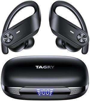 IHDAPP Bluetooth Headphones, Wireless Earbuds 80Hrs Playtime, IPX7 Waterproof Digital Display Sport Ear Buds with Earhook Mic in-Ear Earphones, Stereo Sound Earbud for Workout Running Exercise Gym