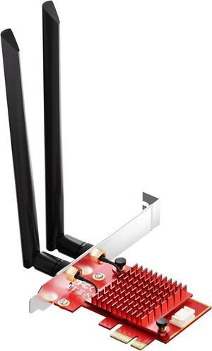 IHDAPP WiFi 6E PCIe Card | In-t-el AX210 Chip | 5400Mbps Tri-Band 2.4GHz/5GHz/6GHz WiFi Adapter| Bluetooth 5.3 | Low Latency Wireless Adapter WiFi Card for Gaming&Streaming | Windows 10/11 Compatible