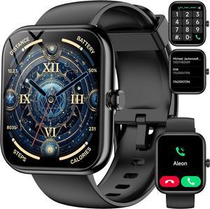 IHDAPP Smart Watch with Alexa Built-in, 1.83'' Touchscreen with Call Function, IP68 Waterproof Fitness Tracker, 100+ Sport Modes, Heart Rate & Sleep Monitor, Pedometer, iOS/Android Compatible