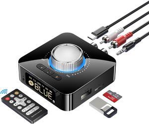 IHDAPP Bluetooth 5.4 Receiver for HiFi, Wireless Audio Adapter with AUX 3.5mm/RCA Bluetooth Audio Receiver for PC/Mac/Smartphone/Tablet/AV Receiver, AptX HD, Dual Pairing