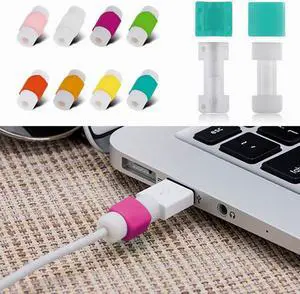 10 Pcs/lot USB Charging Cable Saver Protector For iPhone HUAWEI XIAOMI SAMSUNG LG Phone Cable Charger Protection Silicone Sleeve