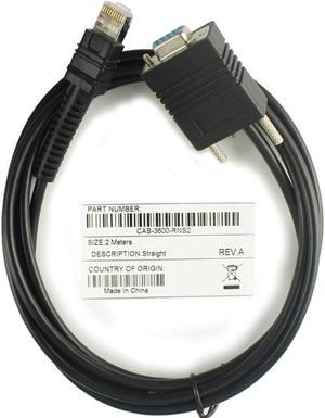 5V 2 A M RS232 serie de Cable recto Compatible para cebra LI3608 LI3678 DS3608 DS3678 Cable para Escáner de código de barras