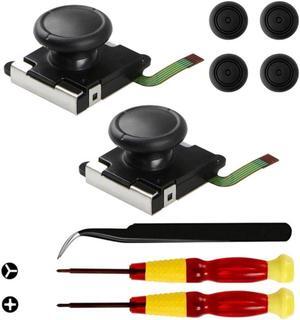2-Pack 3D Replacement Joystick Analog Thumb Stick For Ns Switch Joy-Con Controller - Include Tri-Wing, Cross Screwdriv