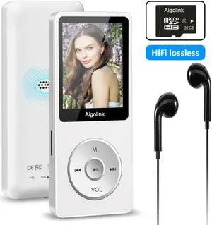 Aigital MP3 Player with 32GB TF Card and Supports Up to 128GB Memory Card, Economic Multi-functional Mini MP4/MP3 Music Player Adapter, with Video/ Photo Viewer/E-Book, FM Radio and Record Function