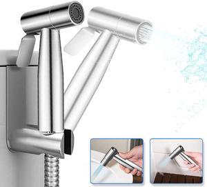 Handheld Bidet Sprayer Kit for Toilet, Aigital Bidet Faucet with Hose for Feminine Wash, Easily Clean Baby Cloth Diaper, Pet, Bathroom, Bathtub, Strong/Soft Water Jet Sprayer Head, Stainless Steel