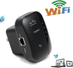 WiFi Extender Long Range Aigital Wireless Repeater Internet Signal Booster Adapter, Easy Setup N300 2.4G WLAN Network Amplifier Access Point Dongle with WPS Function New Chip