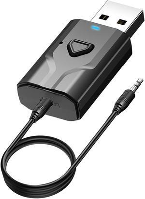 Bluetooth Transmitter Receiver Portable Wireless Bluetooth 5.0 Adapter, Bluetooth Audio Transmitter for TV/Car/Home Audio Music Streaming Sound System, Low Latency, Plug and Play