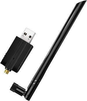 AC1200 USB WiFi Adapter, Dual Band 5.8GHz/2.4GHz USB 3.0 WiFi Dongle Wireless Network Adapter with 5dBi High Gain Antenna for Desktop/Laptop, Supports Win 10/8.1/8/7/XP/Vista/Mac OS 10.9-10.15
