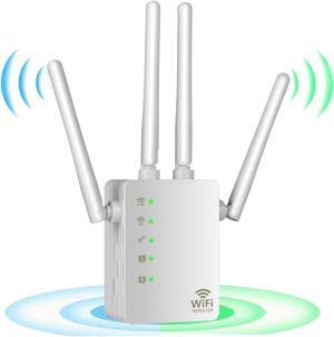 WiFi Extender, WiFi Signal Booster Up to 3000sq.ft and 28 Devices, WiFi  Range Extender, Wireless Internet Repeater, Long Range Amplifier with  Ethernet Port, 1-Tap Setup, Access Point, Alexa Compatible White