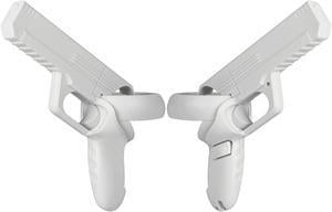 TROPRO Pistol Grip for Oculus Quest 2 Controllers VR, Oculus 2 Gun Stock Accessories, Enhanced Shooting Gaming Experience, Best Gunstock,Compatible For Pistol Whip Operation (White)