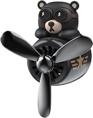 Air Freshener Perfume Little Bear Pilot Automobile Interior Perfume Clip Car Diffuser Solid Aromatherapy Vent Freshener Car Interior Accessories Fragrance Ornament