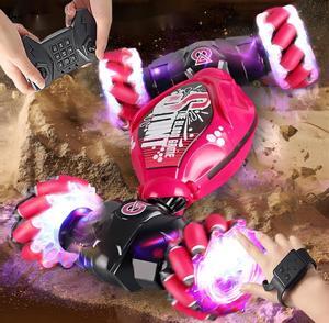 New Gesture Sensing RC Stunt Car with Light & Music, Remote Control Gesture Sensor Car, Off Road Vehicle, 2.4GHz RC Stunt Car Double Sided 360° Rotating Toy Cars for Kids Boys Girls Gifts