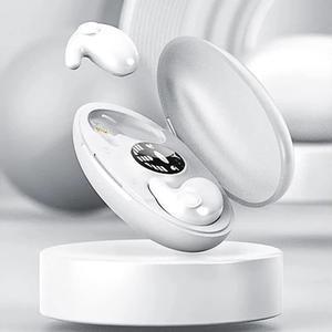 Invisible Sleep Wireless Earphone IPX5 Waterproof Wireless Earbuds SenseFree to Wear Bluetooth 53 Headphones Touch Control with Wireless Charging Case Double Noise Cancelling White