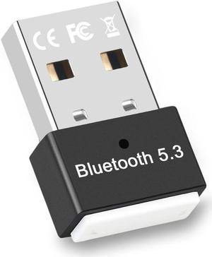 USB Bluetooth 5.3 Adapter for PC Win11/10/8.1/8/7/XP/Vista, Bluetooth Dongle Receiver/Transmitter Support Multiple Device Connections: Headset, Mouse, Keyboard, Printer, Speaker