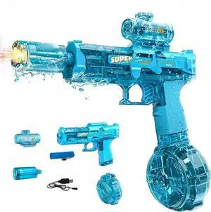Electric Water Pistol for Adults and Children, LED Electric Water Gun, Large Capacity Strongest Water Sprayer Summer Pool Beach Party Toy Electric Water Pistol for Adults and Children, LED Electric Water Gun, Large Capacity Strongest Water Sprayer Summer Pool Beach Party Toy