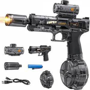Electric Water Pistol for Adults and Children, LED Electric Water Gun, Large Capacity Strongest Water Sprayer Summer Pool Beach Party Toy Electric Water Pistol for Adults and Children, LED Electric Water Gun, Large Capacity Strongest Water Sprayer Summer Pool Beach Party Toy