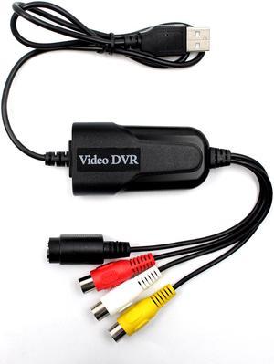 USB 2.0 Video Audio Capture Card - S Video / Composite to USB Transfer Cable Converter Adapter for Windows 10 / 8 / 7 / Vista / XP