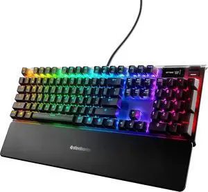 SteelSeries Apex 7 Mechanical Gaming Keyboard &ndash OLED Smart Display &ndash USB Passthrough and Media Controls &ndash Tactile and Quiet &ndash RGB Backlit (Brown Switch) SteelSeries Apex 7 Mechanical Gaming Keyboard &ndash OLED Smart Display &ndash USB Passthrough and Media Controls &ndash Tactile and Quiet &ndash RGB Backlit (Brown Switch)