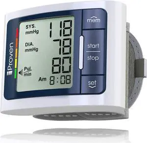 Wrist Blood Pressure Monitor Watch - Digital Home Blood Pressure Meter - Manual Blood Pressure Cuff - Clinically Accurate & Fast Reading - BPM-337 by , Grey Wrist Blood Pressure Monitor Watch - Digital Home Blood Pressure Meter - Manual Blood Pressure Cuff - Clinically Accurate & Fast Reading - BPM-337 by , Grey