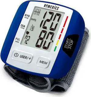 Automatic Blood Pressure Monitor, Wrist | Smart Measure Technology | Battery Powered, One-Touch Operation | Irregular Heartbeat and Excessive Body Motion Detection, Memory Average Function | HoMedics Automatic Blood Pressure Monitor, Wrist | Smart Measure Technology | Battery Powered, One-Touch Operation | Irregular Heartbeat and Excessive Body Motion Detection, Memory Average Function | HoMedics