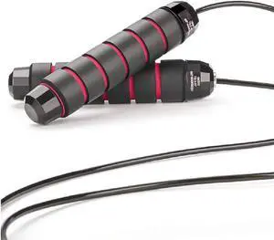 Skipping Rope with Ball Bearings Rapid Speed Jump Rope Cable and 6” Memory Foam Handles Ideal for Aerobic Exercise Like Speed Training, Extreme Jumping, Endurance Training and Fitness Gym Skipping Rope with Ball Bearings Rapid Speed Jump Rope Cable and 6” Memory Foam Handles Ideal for Aerobic Exercise Like Speed Training, Extreme Jumping, Endurance Training and Fitness Gym