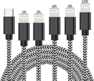 Apple MFi Certified]USB C to Lightning Cable, 3Pack 3/6/6FT iPhone Fast  Charger Cable, Nylon Braided Type C Charging Cord Compatible iPhone 13 13  Pro Max 12 12 Pro Max 11 XS iPad