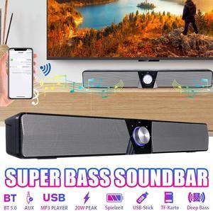 Sound Bar for TV with Subwoofer Deep Bass Soundbar 2.1 CH Home Audio  Surround Sound Speaker System with Wireless Bluetooth 5.0 for PC Gaming  with Wired Opt/Aux/Coax Connection Mountable 29-Inch