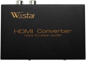 Wiistar HDMI Audio Extractor Converter 5.1CH Audio Splitter 1080P Stereo Analog HDMI to HDMI Optical SPDIF RCA L/R Adapter Converters