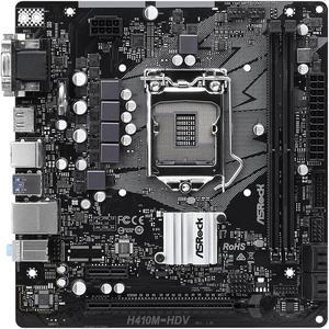 ASRock H410M-HDV LGA 1200 Intel H410 Micro ATX Intel Motherboard