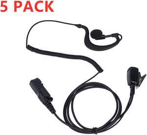 Motorola Xpr 3500e Earpiece,Klykon G Shape Ear Piece Headset with Mic PTT for Motorola 2 Way Radio Walkie Talkie Xpr3300e Xpr3500 Xpr3300(5 PACK)