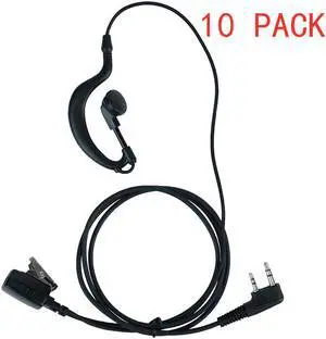 G Shape Earpiece Headset for BaoFeng Kenwood WouXun PuXing Linton Two Way Radio Walkie Talkie UV-5R BF-888s uv-82hp tk 3230 (10 Packs)