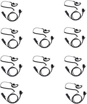 G Shape Earpiece Headset Mic PTT for Motorola XPR3500 XPR3000 XPR3300 XPR3300e XPR3500e Mototrbo Walkie Talkie 2 way Radio(10 PACK)