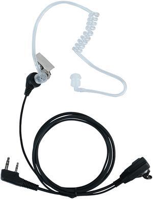 Kenwood Radio Earpiece,2 Pin Covert Acoustic Tube Earpiece Headset with Ptt Mic for Baofeng Puxing Wouxun 2 Way Radio Walkie Talkie