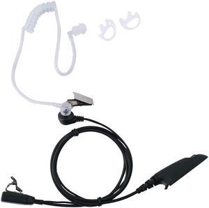 Single Wire Covert Acoustic Tube Earpiece Headset Micphone Mic PTT with One Pair Medium Earmolds for Multi-PIN Motorola 2 Way Radio Walkies Talke HT1250,HT750,HT1550,MTX850,MTX950